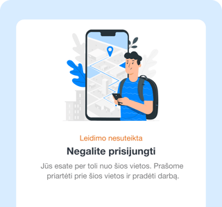 Pavyzdys kaip ribojamas darbo laiko įsiregistravimas su geolokacijos ribojimo funkcija