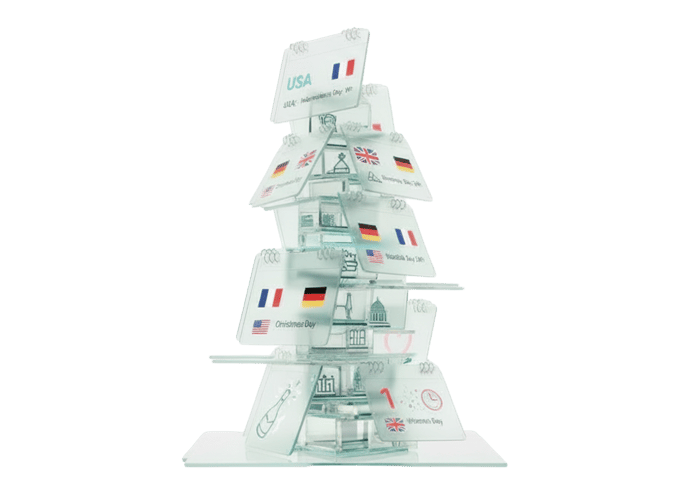 Atostogų planavimo kalendoriaus iliustracija