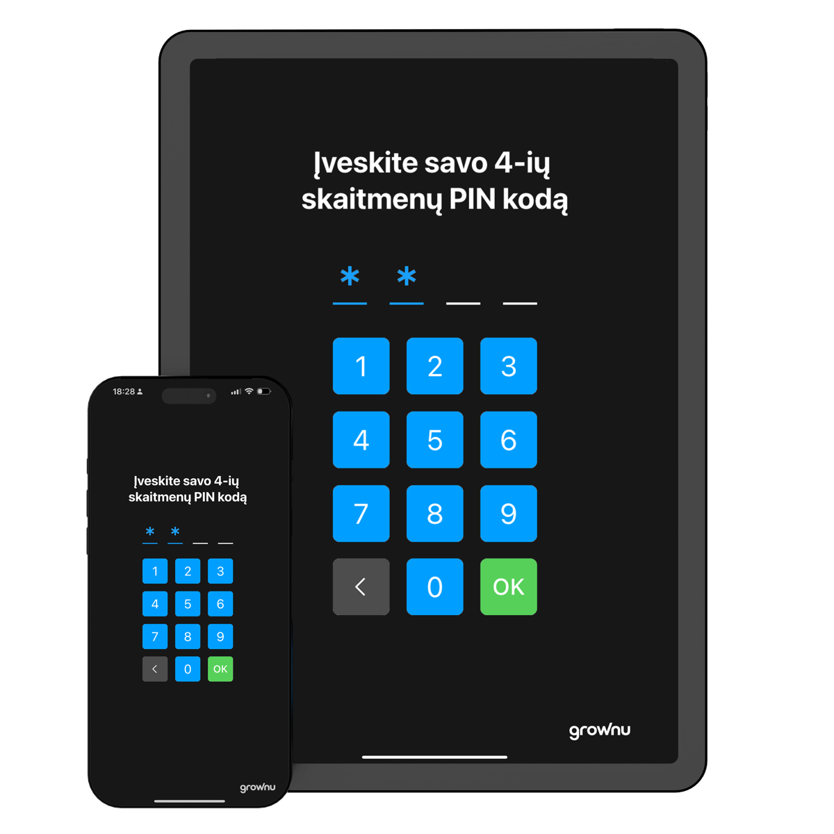 PIN kodu registracija telefone