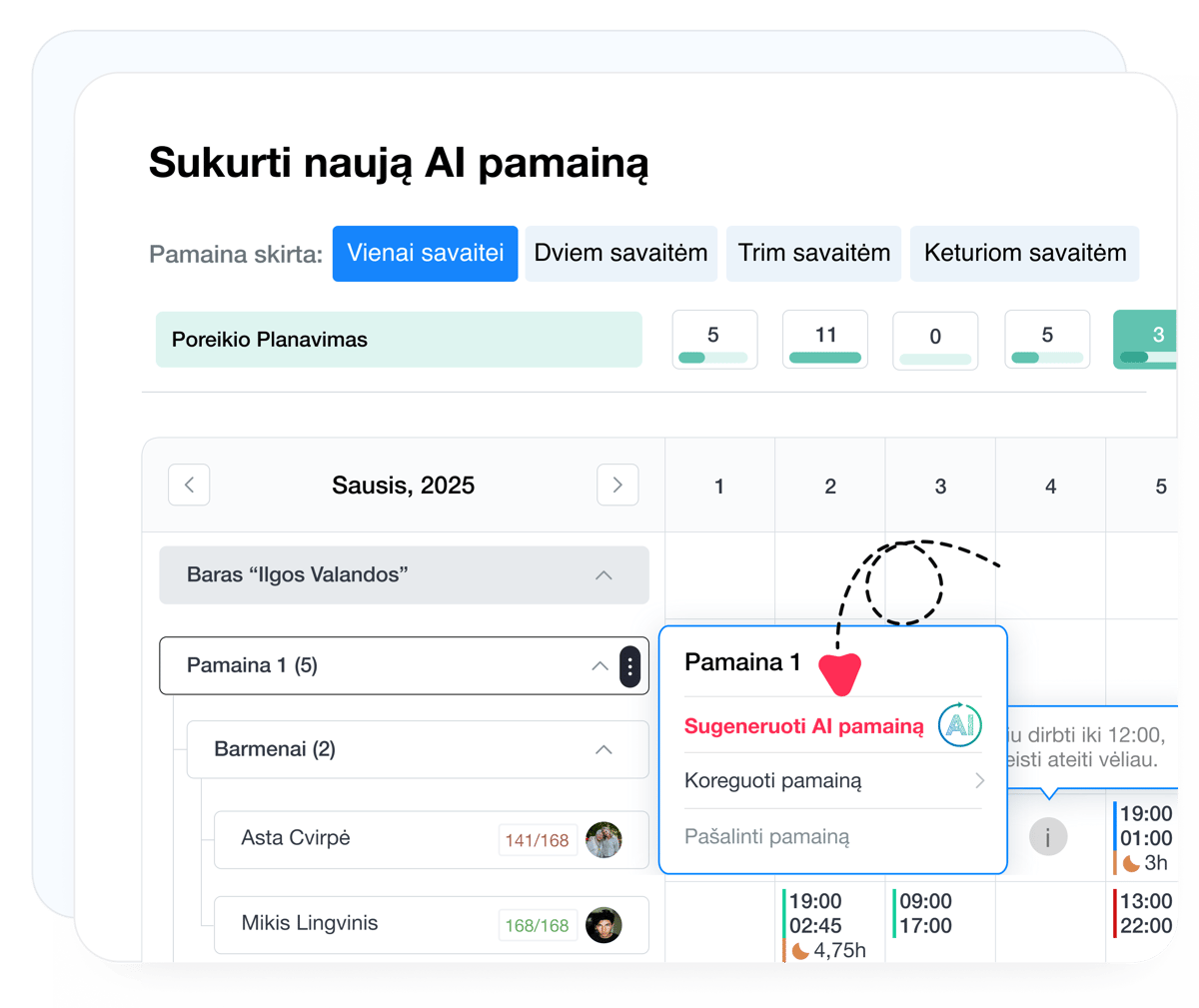 AI grafiko generavimas vienu mygtuku