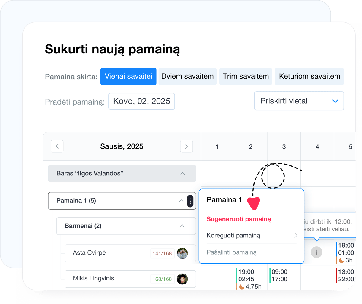Automatinis pamainų generavimas pagal taisykles