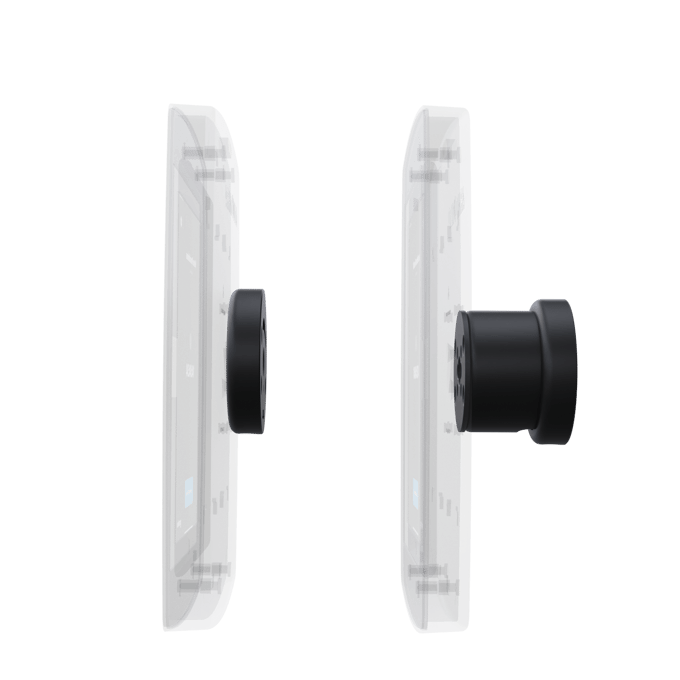 Mažo ir aukšto profilio planšetės sieninio laikiklio variantai