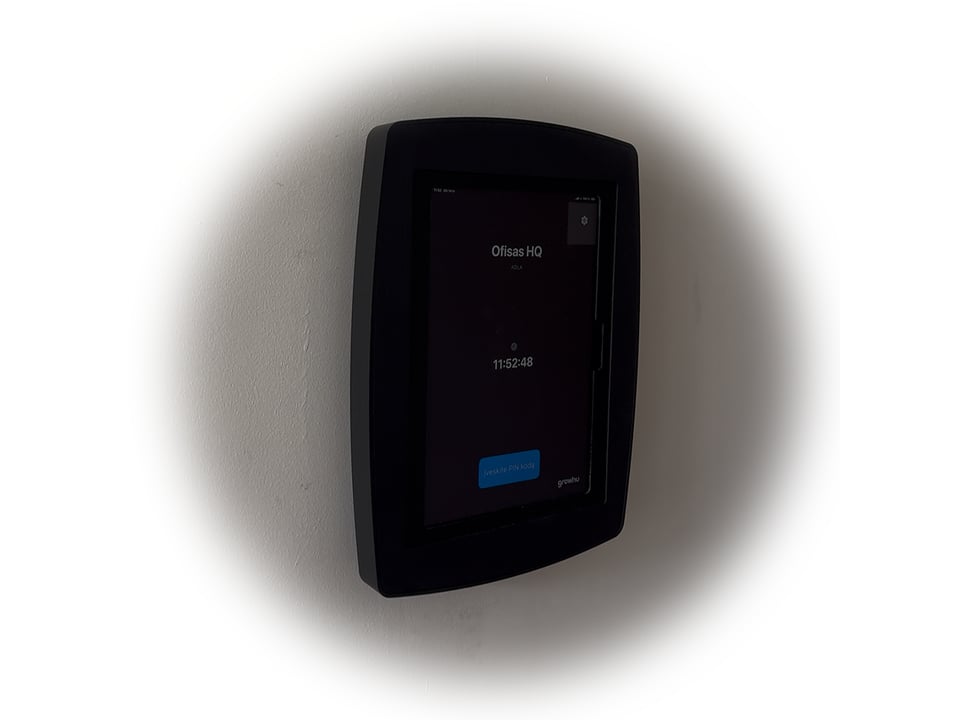 Planšetės sieninio laikiklio video pradžios ekrano video