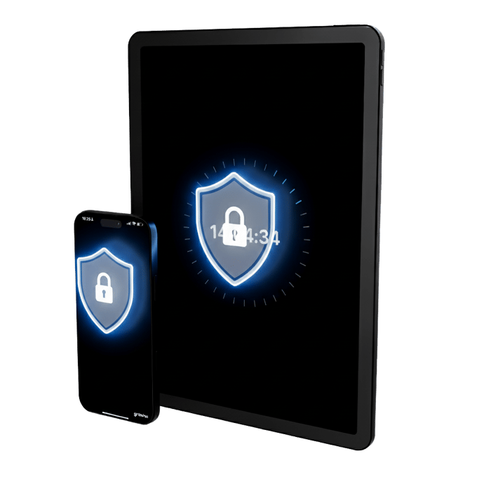 Kiosko režimas darbo laiko terminalui Guided access arba screen pinning